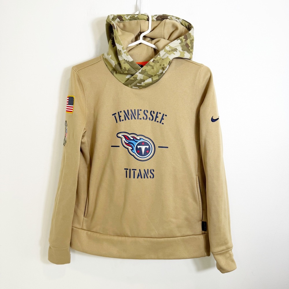 Nike Hoodie Women Small Tan Tennessee Titans Salute To Service AT7939-297